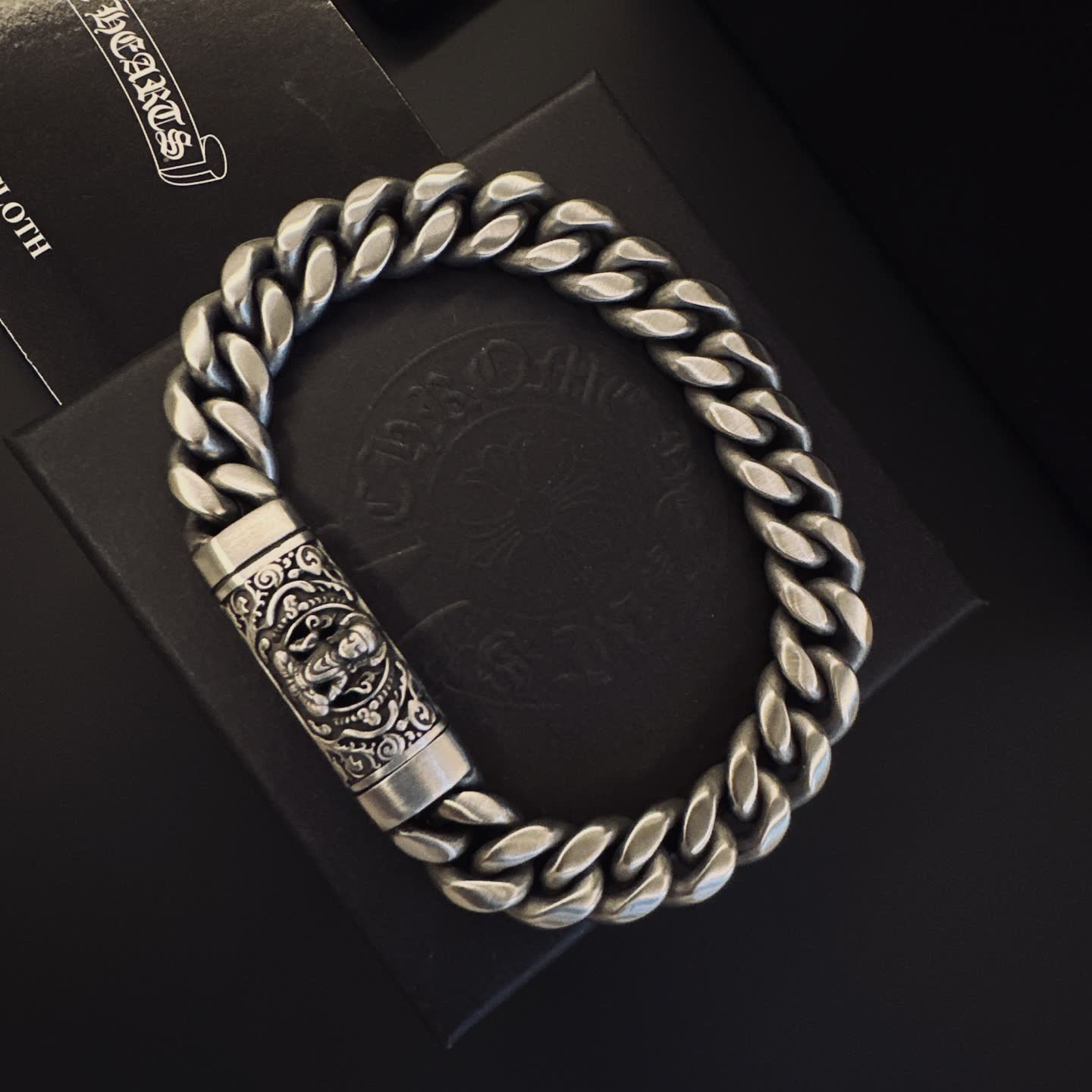 Chrome Hearts Silver Bracelet with Medallion